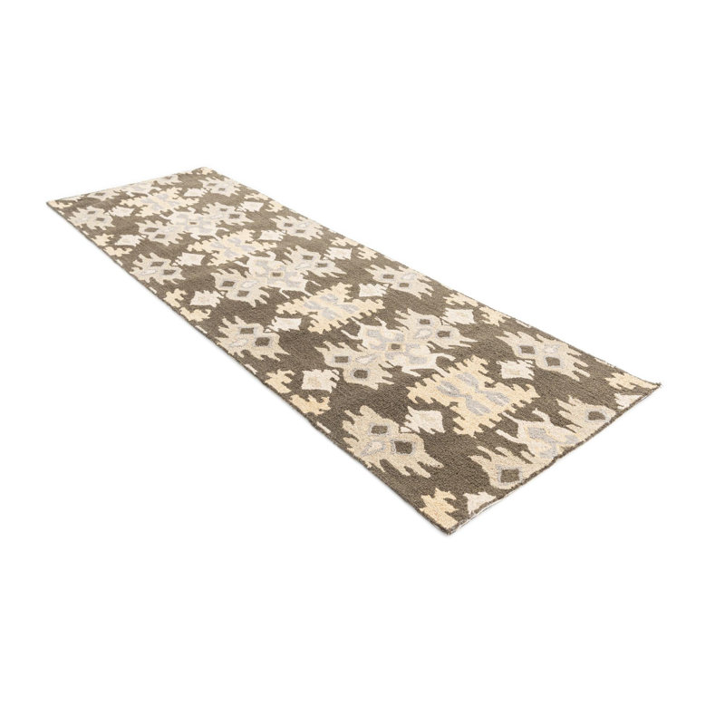 Tapis de couloir olive