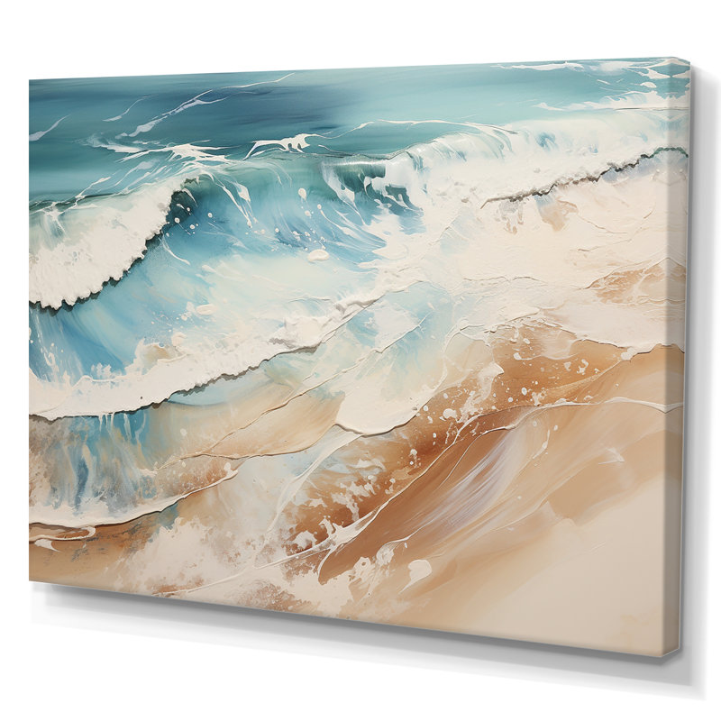 Minimalisme côtier plage fusion - nautique et plage, reproduction d'art sur toile, H 30 po x l 40 po x P 1,5 po