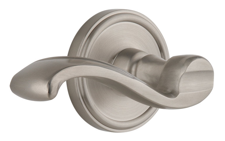 Mannequin simple Grandette Georgetown avec levier Portofino, Nickel satiné, Gaucher