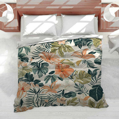 Édredon à fleurs tropicales