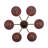 Verde 40-in 6 Light Socket Satin Brass Chandelier