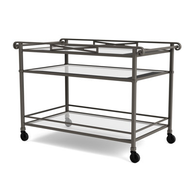 Venetian Metal Bar Cart with Wheels