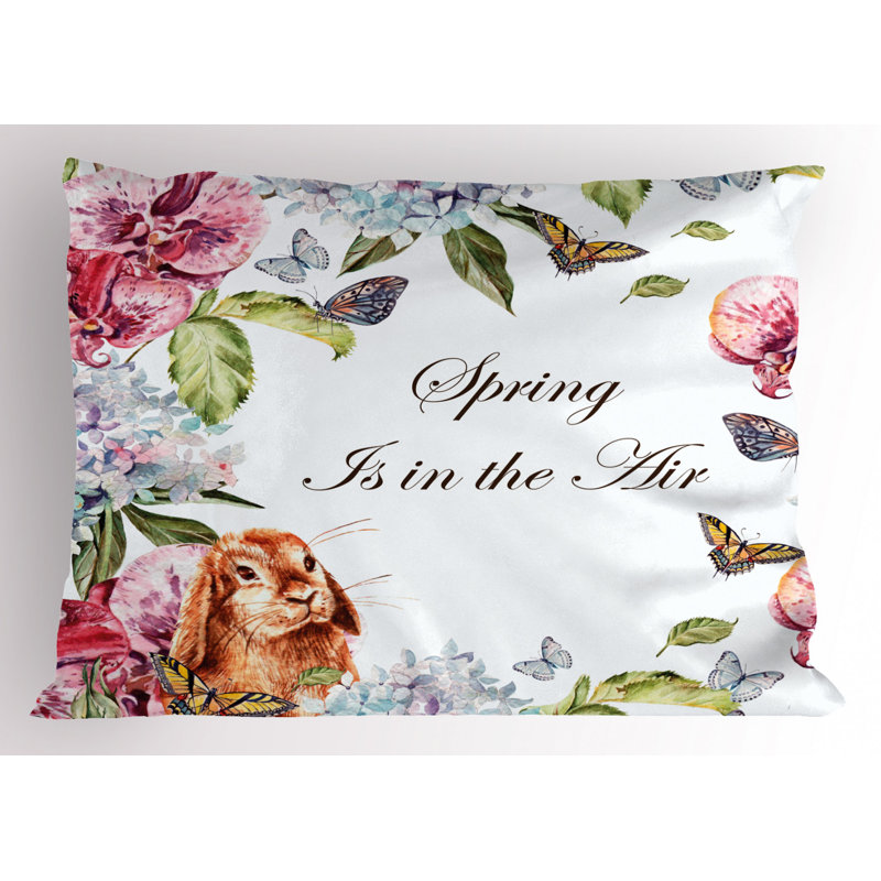 Spring Polyester Floral Sham Set, Twin