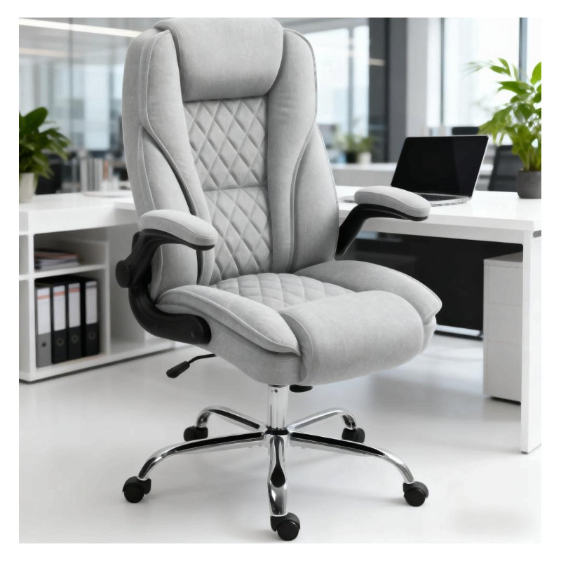 Chaise de bureau à haut dossier, conception ergonomique réglable pour la maison et le bureau
