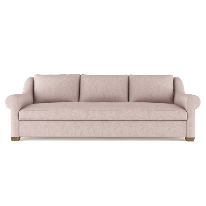 Canapé Thompson, H 32 po x l 96 po x P 46 po, Peluche velours rosé, Patiné