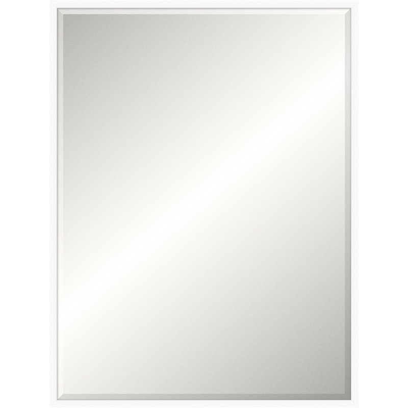Miroir Davenport, Blanc mat, Rectangulaire, 49,75 po x 37,75 po