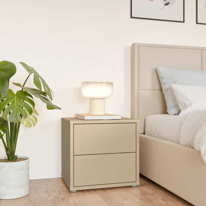 49.8 cm W Bedside Table, Butter Yellow