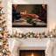 «Couple Pulling Red Cracker» par Candlelight Christmas, art mural sur toile-1890240157