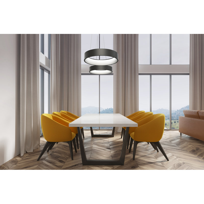 Circuit Pendant, Matte Black, 4.4" H x 23.5" W x 23.5" D