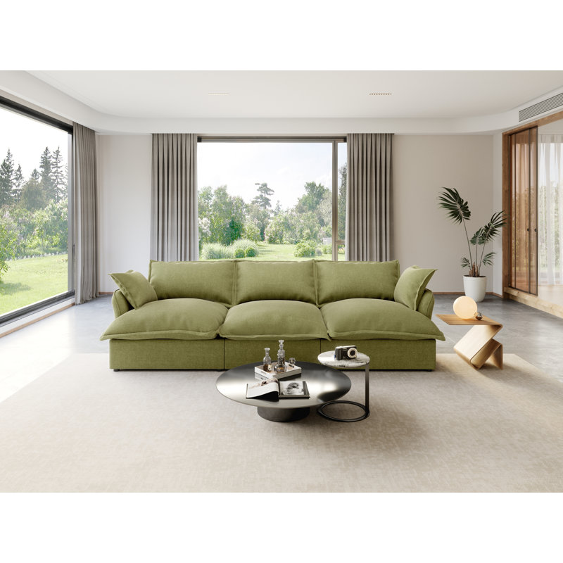Modular Sectional Couch Down Filled Sofa, Comfty Convertible Deep Seat Cloud Couch For Living Room, Detachable Washable Couches Cushion Covers