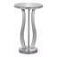 Table d'appoint, table d'appoint, table de bout, table de chevet, lampe, miroir transparent, gris, transitionnel