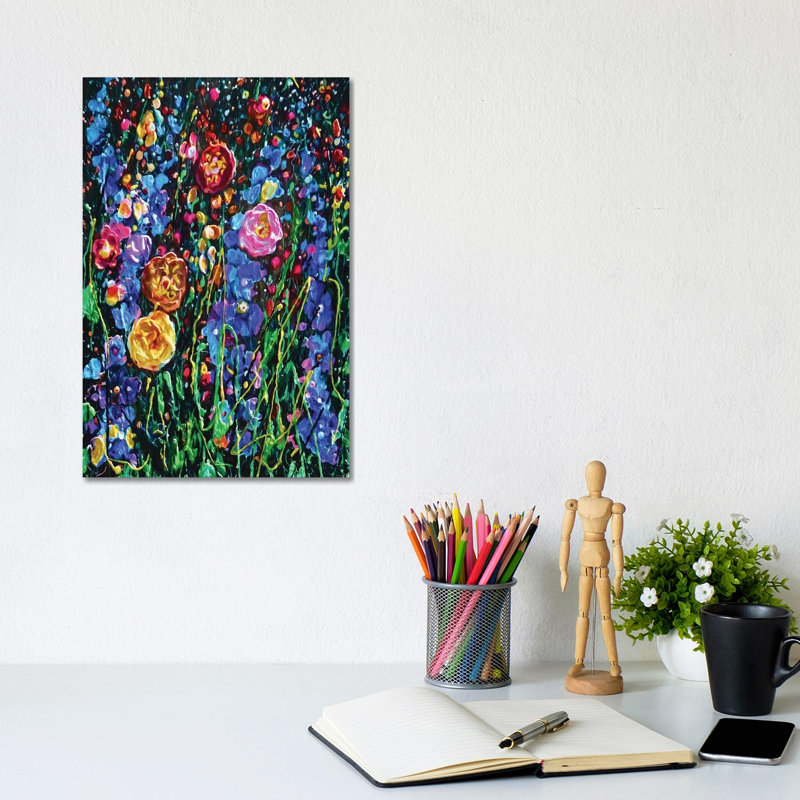 Garden Path by OLena Art - Wrapped Canvas Painting, 20.32 cm H x 30.48 cm W