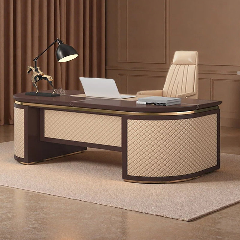 Bureau à domicile de style luxueux, H 29,92 po x l 62,99 po x P 31,5 po