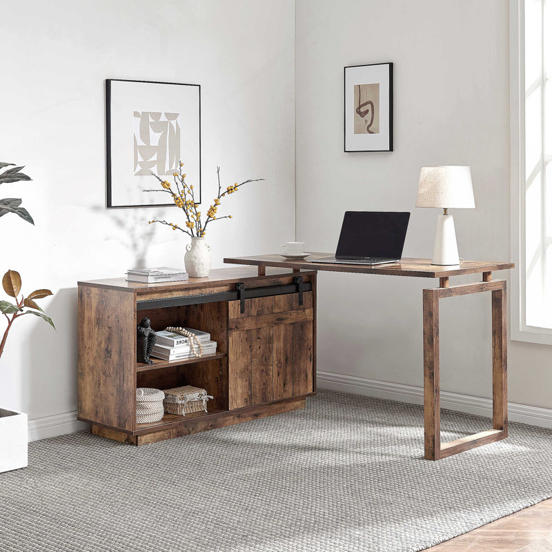 Bureau en forme de L, Naturel