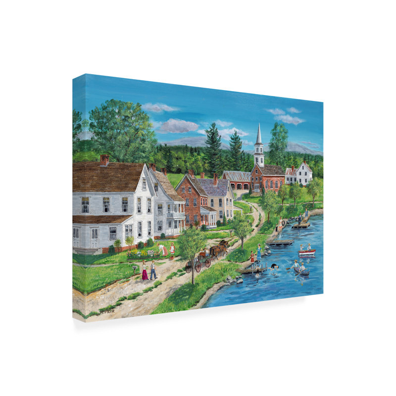 Impression sur toile Colewood Lake Shore Road par Bob Fair, H 35 po x l 47 po x P 2 po