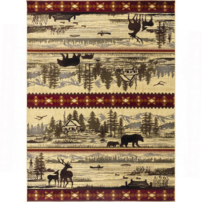 Multi Lodge Area Rug
