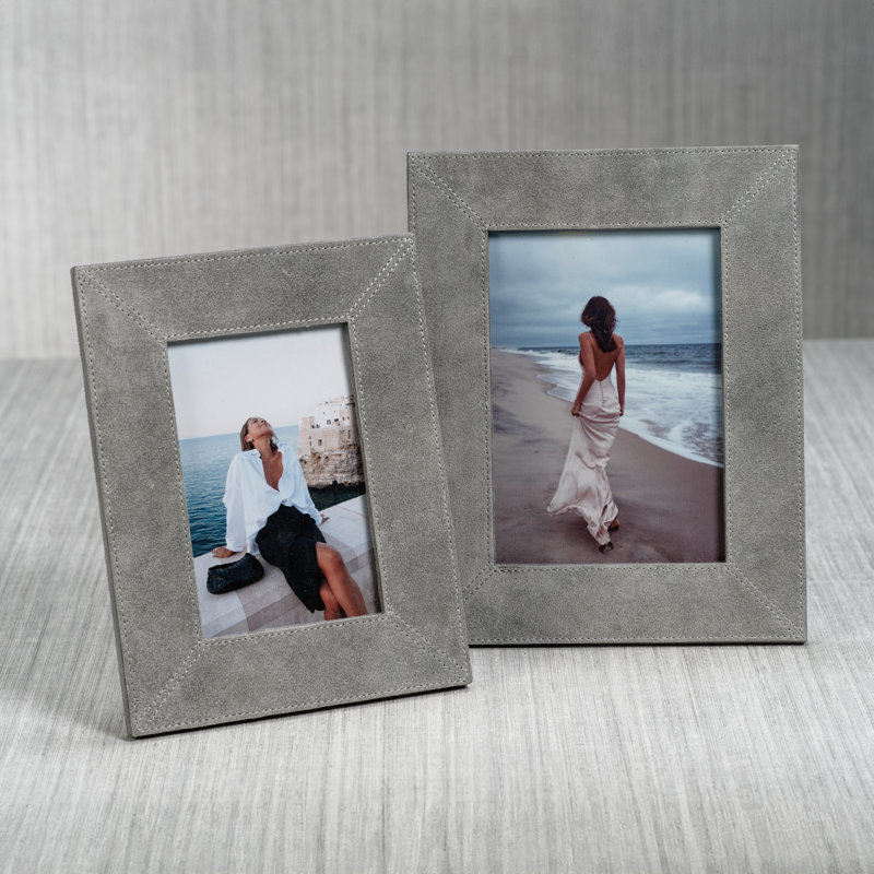 Cadre photo Karina, Gris rivage, L 4 po x H 6 po