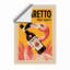Amaretto Flamingo Art Deco - Framed Print-1296732092-1296732093