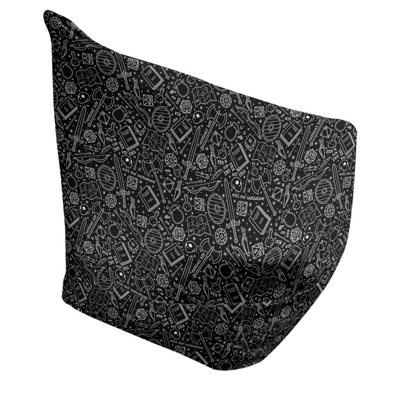 Sac de pois Leffel, H 86 po x L 27 po x P 43 po, Rembourrage poly, Noir / blanc