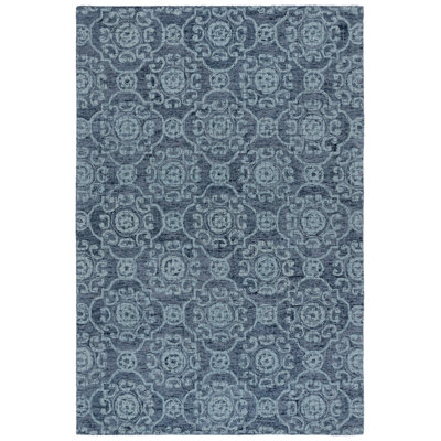 Sulema Hand Tufted Wool Damask Rug