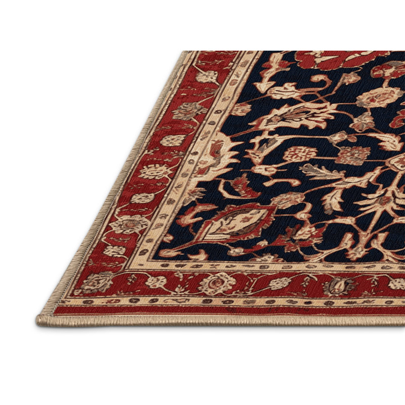 Machine Washable Persian Brown Area Rug, Rectangle 4' x 6'