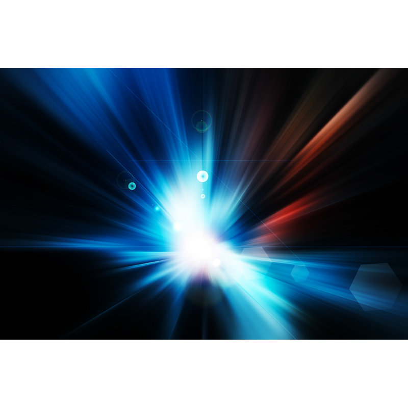 Rays Of Colorful Light - Wrapped Canvas Print, 30cm H x 46cm W x 3.8cm D