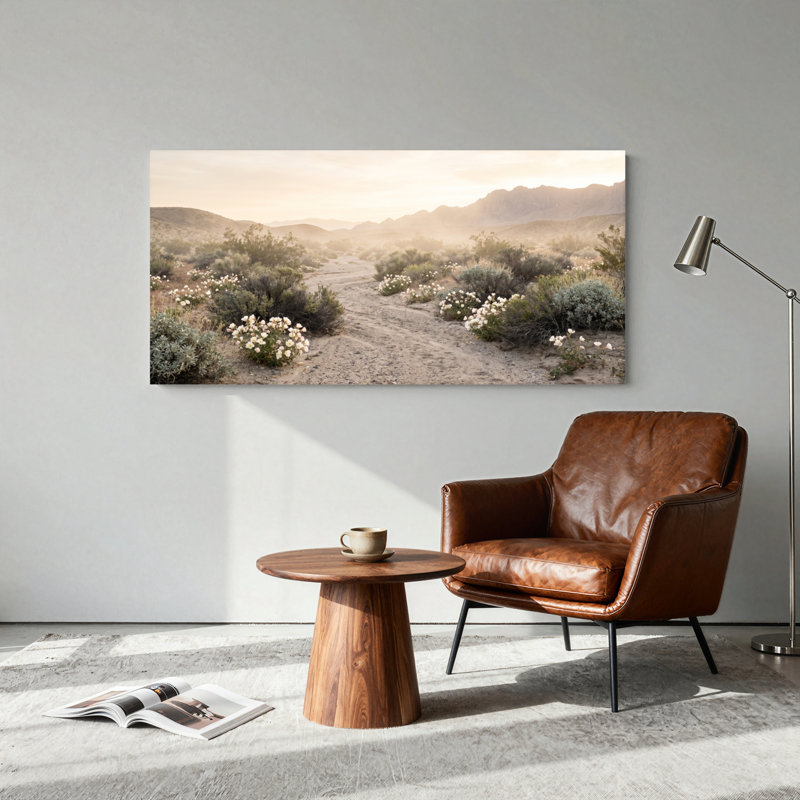 Ensemble de 1 tableau sur toile « Chemin du désert », 32“W x 16”H, Wrapped Canvas