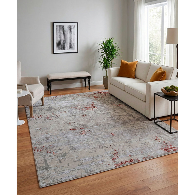 Ebru Area Rug, Rectangle 4' x 5'8"