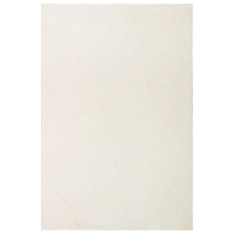 Luxurious White Carpet, 6.6 x 9.5 Feet | 100% Micropolyester, 2300 Grams/Sq Meter | Machine Woven, 192,000 Thread Points | Easy to Clean with Vacuum & Spot Remover | Perfect for Living Room & Bedroom Décor