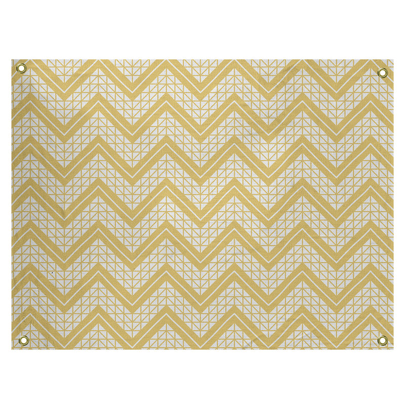 Tapisserie Stephenie, H 50 po x l 59 po, Jaune / Gris