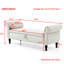 Repose-pieds en velours beige avec rangement et construction - polyvalent pour la chambre à coucher, le couloir, la garniture cloutée élégante