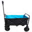 Mini chariot de plage pliable de jardinage de chariot (noir + bleu)-122373801