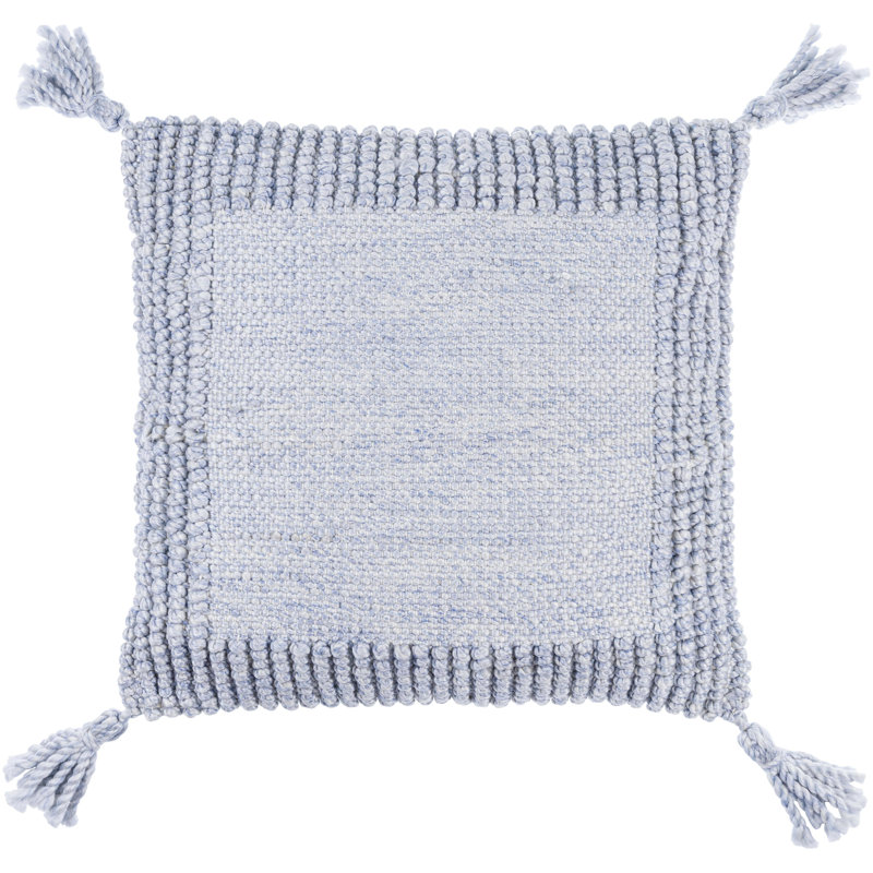 Housse de coussin Alaric, H 22 po x l 22 po, Bleu