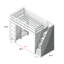 Lit mezzanine en bois massif avec 8 tiroirs Brodie Kids-123247100-61057008