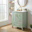 Meuble-lavabo 24 po avec lavabo, une armoire avec porte à fermeture douce, 3 tiroirs à fermeture douce, poignées en métal rétro
