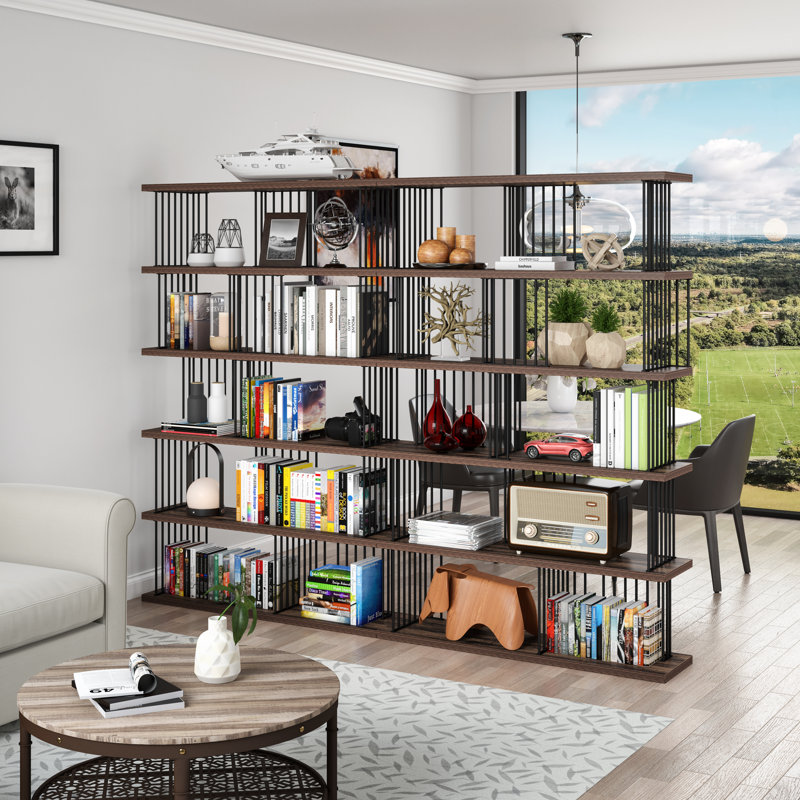 Noractur Iron Standard Bookcase, (5 Shelves) 70" H x  94.4" W x 11.8" D