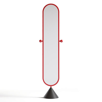 Luxury-Style Iron Artistic Rotating Arched Full-Length Mirror