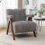 Fauteuil Dormon rembourré avec pieds en bois massif-1398806987