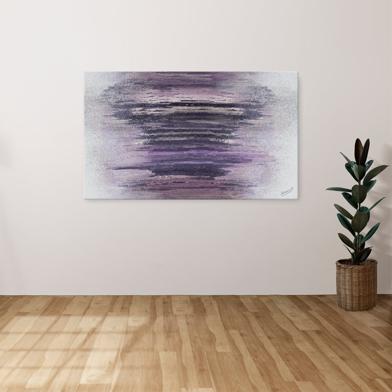 Purple Woods - Wrapped Canvas Painting Print, 24" H x 40" W x 1.5" D