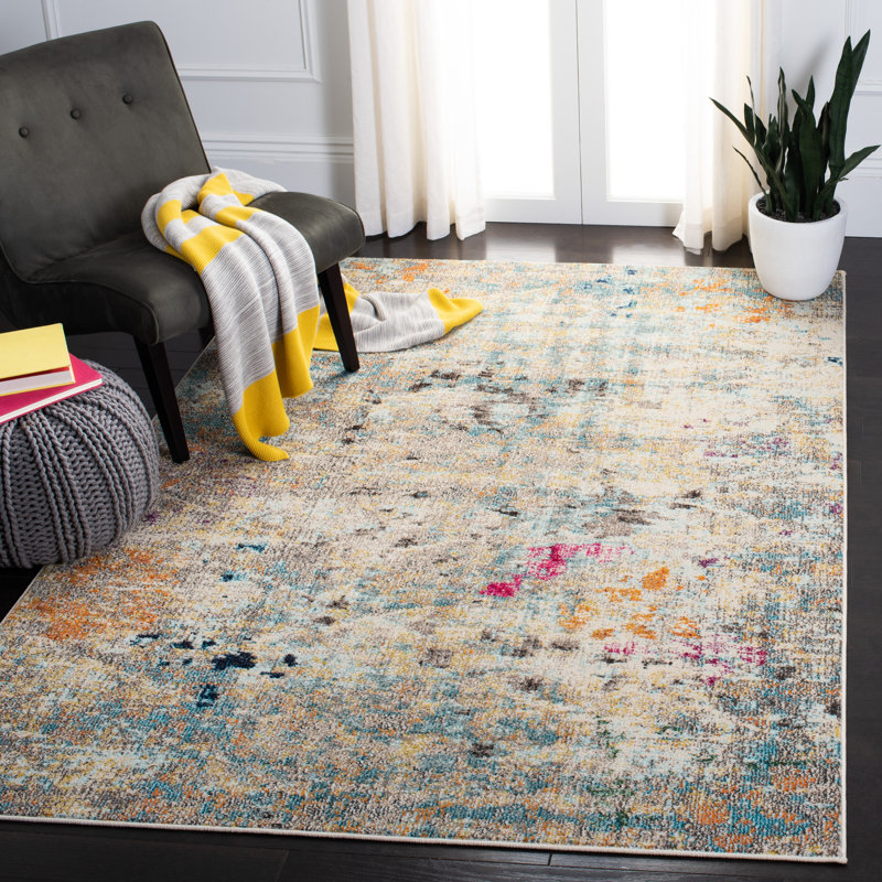 Tapis beige / gris Riccio, Rectangle 5 pi 3 po x 7 pi 6 po