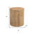 18" Natural Solid Wood Round End Table
