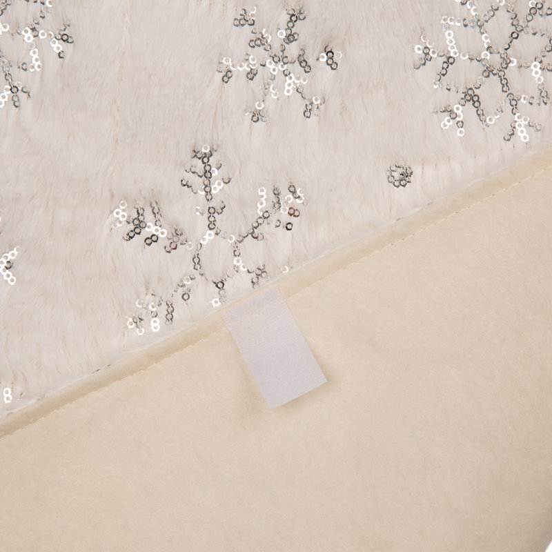 Ensemble de 3 2 bas blancs en peluche avec des bas de Noël flocon de neige et une jupe d'arbre