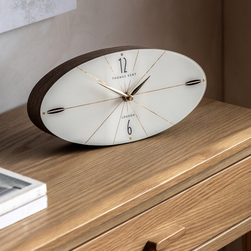 Tabletop Clock, Dark Wood