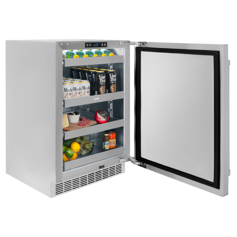 Réfrigérateur à boissons 151 pouces ZLINE avec porte en acier inoxydable ZLINE, Acier inoxydable