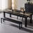 Black Rectangular Solid Wood Butterfly Leaf Dining Table-270133309