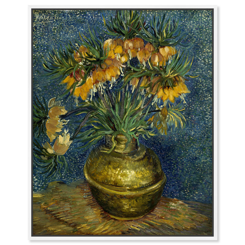 Art mural Vincent Fritillary Fields par Vincent Reman Gogh, H 37 po x l 31 po, Cadre blanc