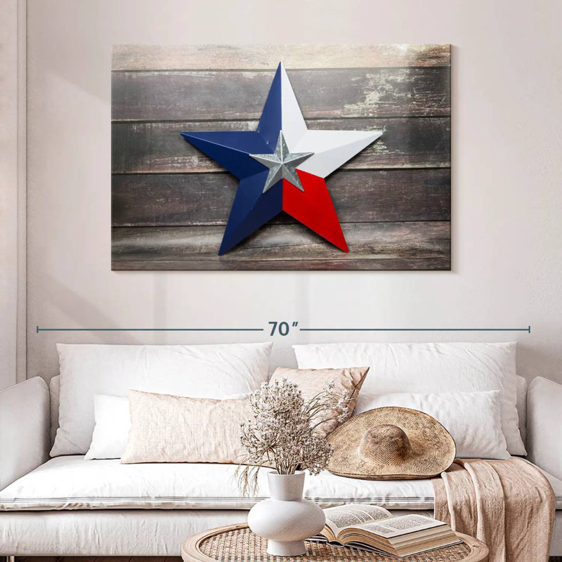 Sebbie Texas Lone Star, 32" H x 48" W