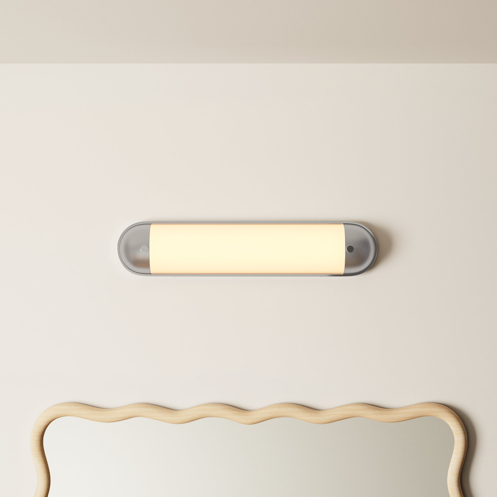 Miraval Single Frosted Dimmable Bath Bar, Polished Chrome