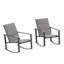 Chaises berçantes d'extérieur modernes Kirkville avec matériau Flex Comfort et structure en acier antirouille-88127018