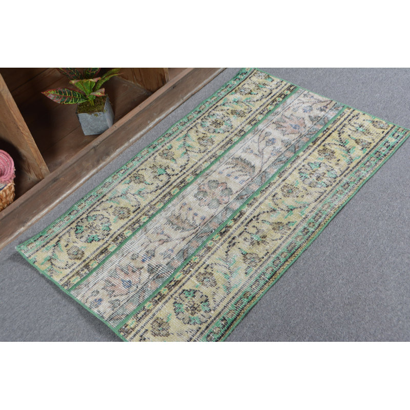 Turkish Rug, Beige Luxury Rugs, Vintage Rug, 2.2x3.6 ft Small Rugs, Anatolian Rug, Geometric Rugs